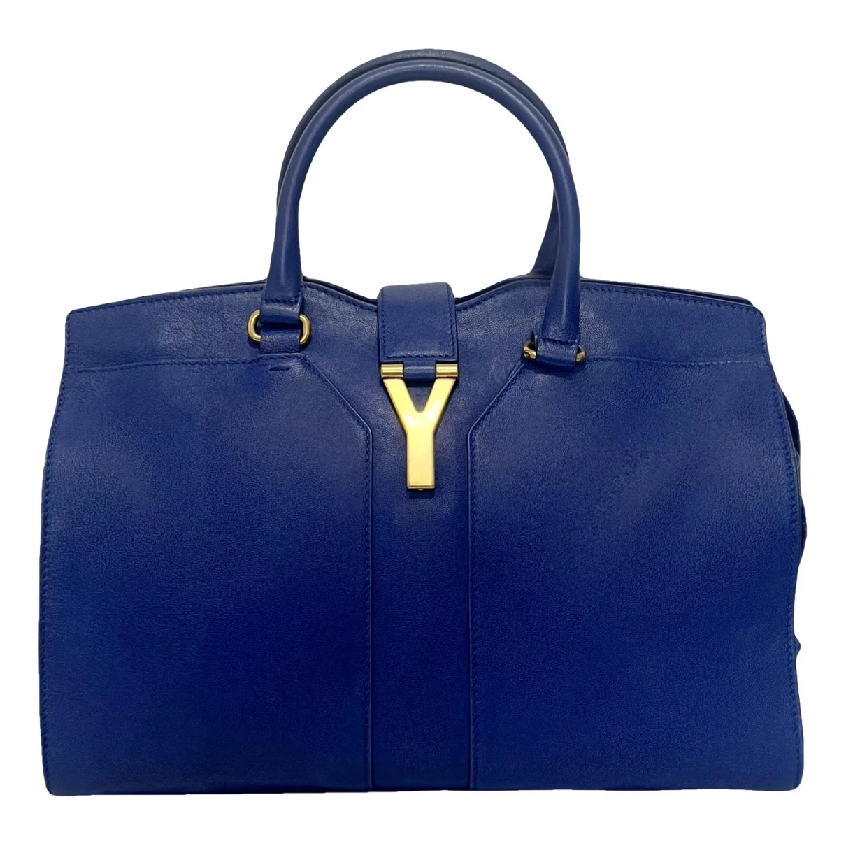 Pre-owned Saint Laurent Chyc Leather Handbag In Blue