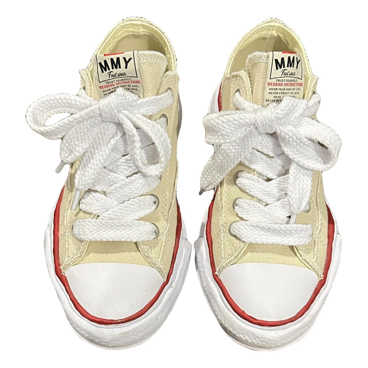 Pre-owned Miharayasuhiro Cloth Trainers In Beige