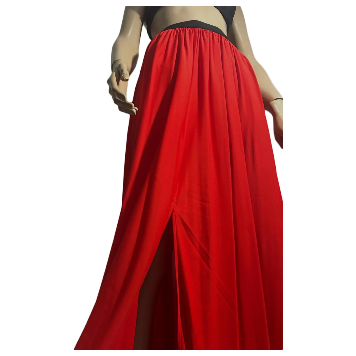 Pre-owned Msgm Maxi Skirt In Red