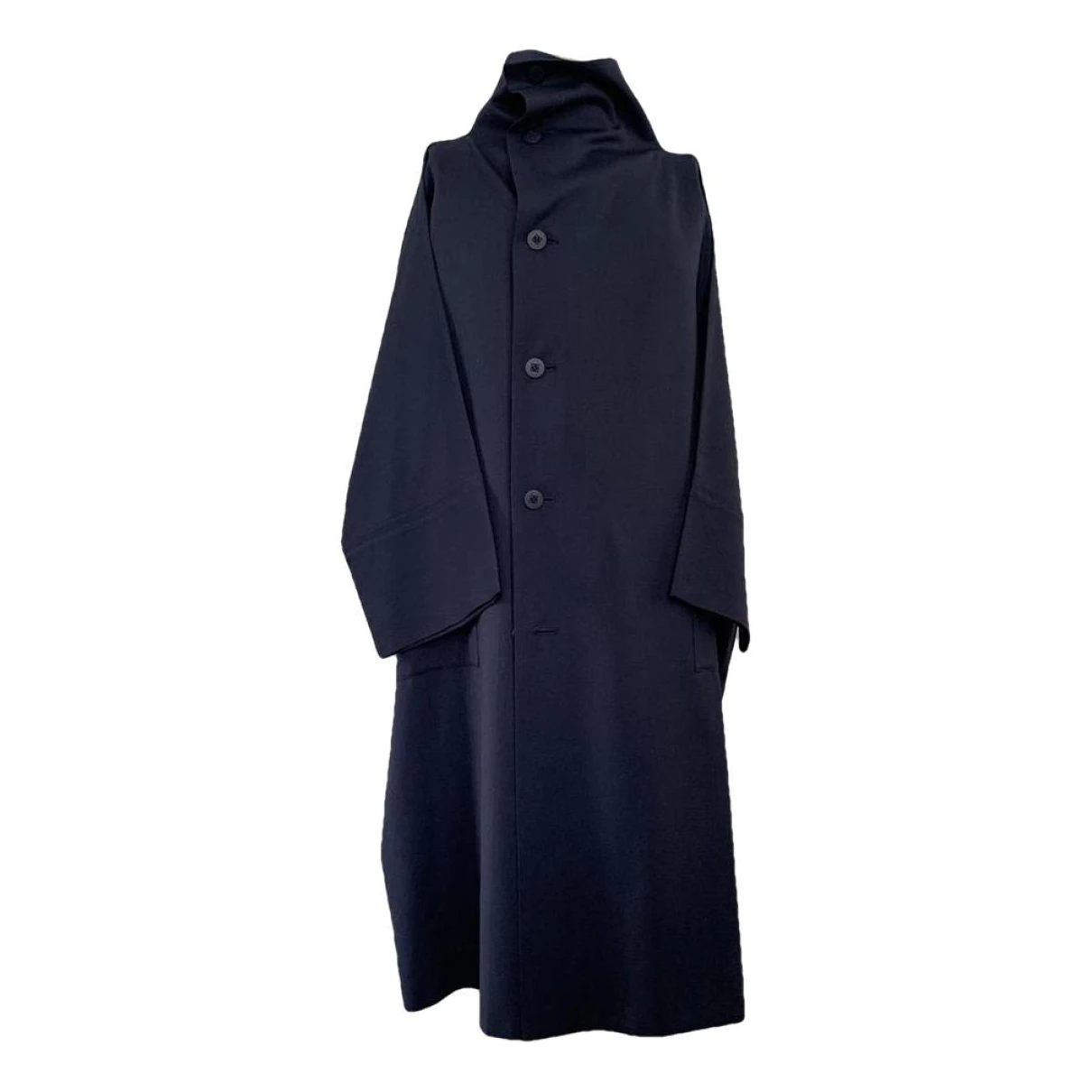 Pre-owned Issey Miyake Trenchcoat In Navy