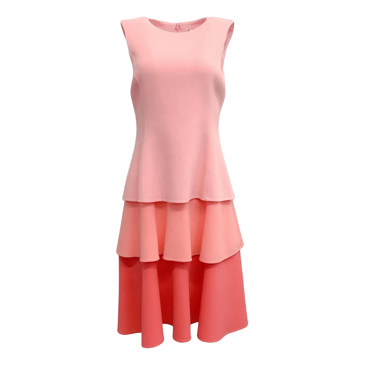 Pre-owned Oscar De La Renta Wool Dress In Pink
