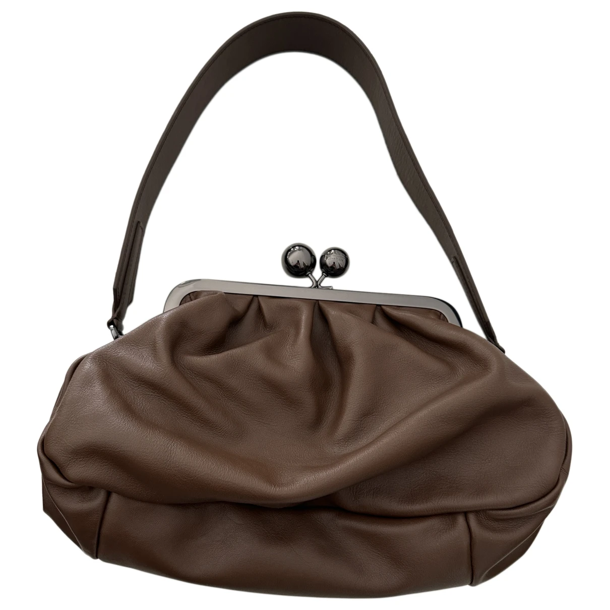 Pre-owned Max Mara Pasticcino Leather Handbag In Brown