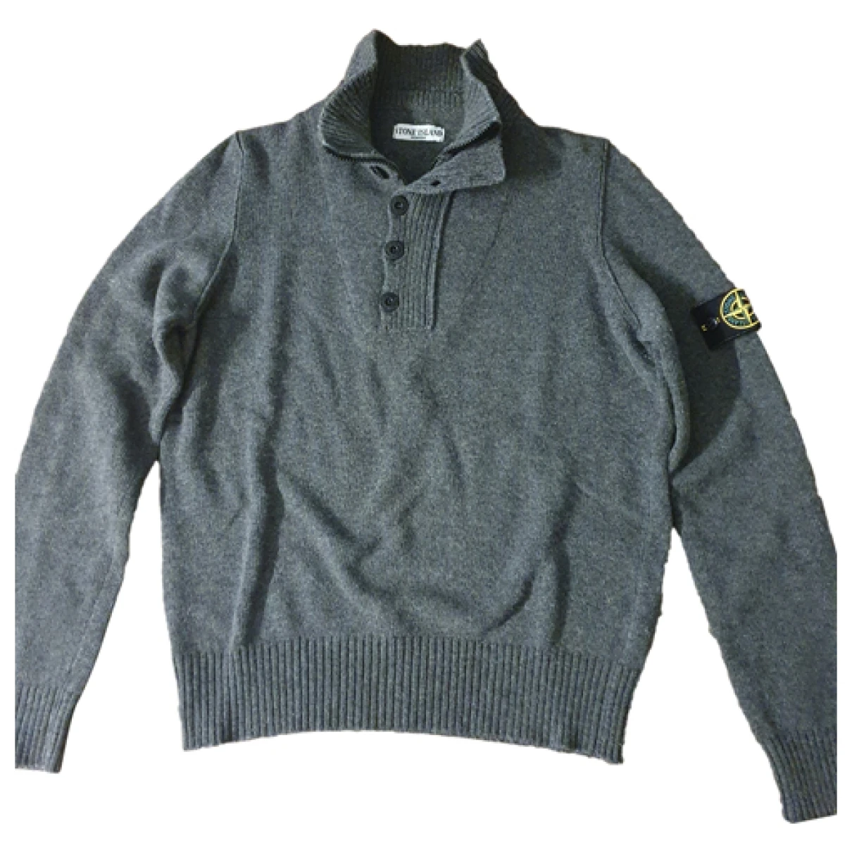 Pre-owned Stone Island Wool Pull In Grey