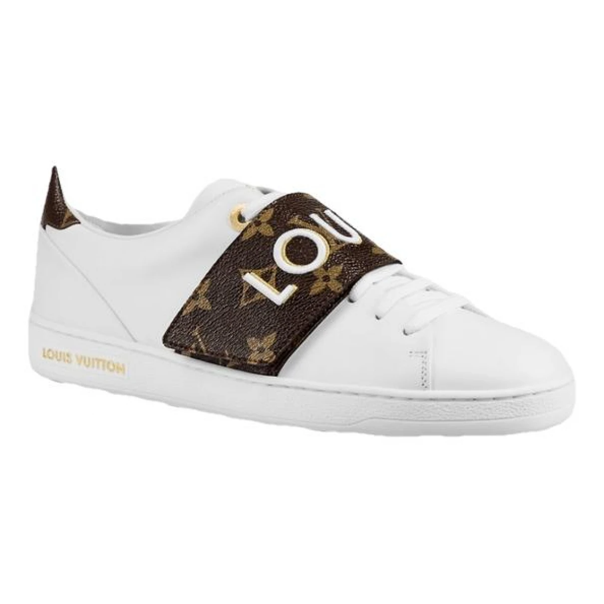 Pre-owned Louis Vuitton Leather Trainers In White