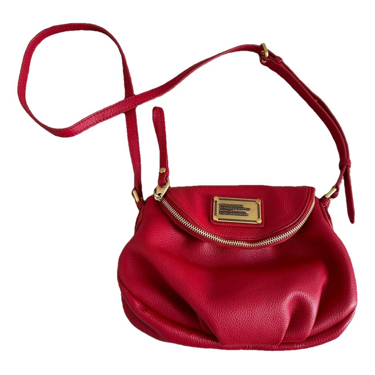 Pre-owned Marc Jacobs Leather Handbag In Red