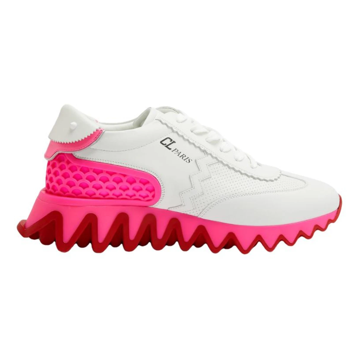 Pre-owned Christian Louboutin Leather Trainers In White