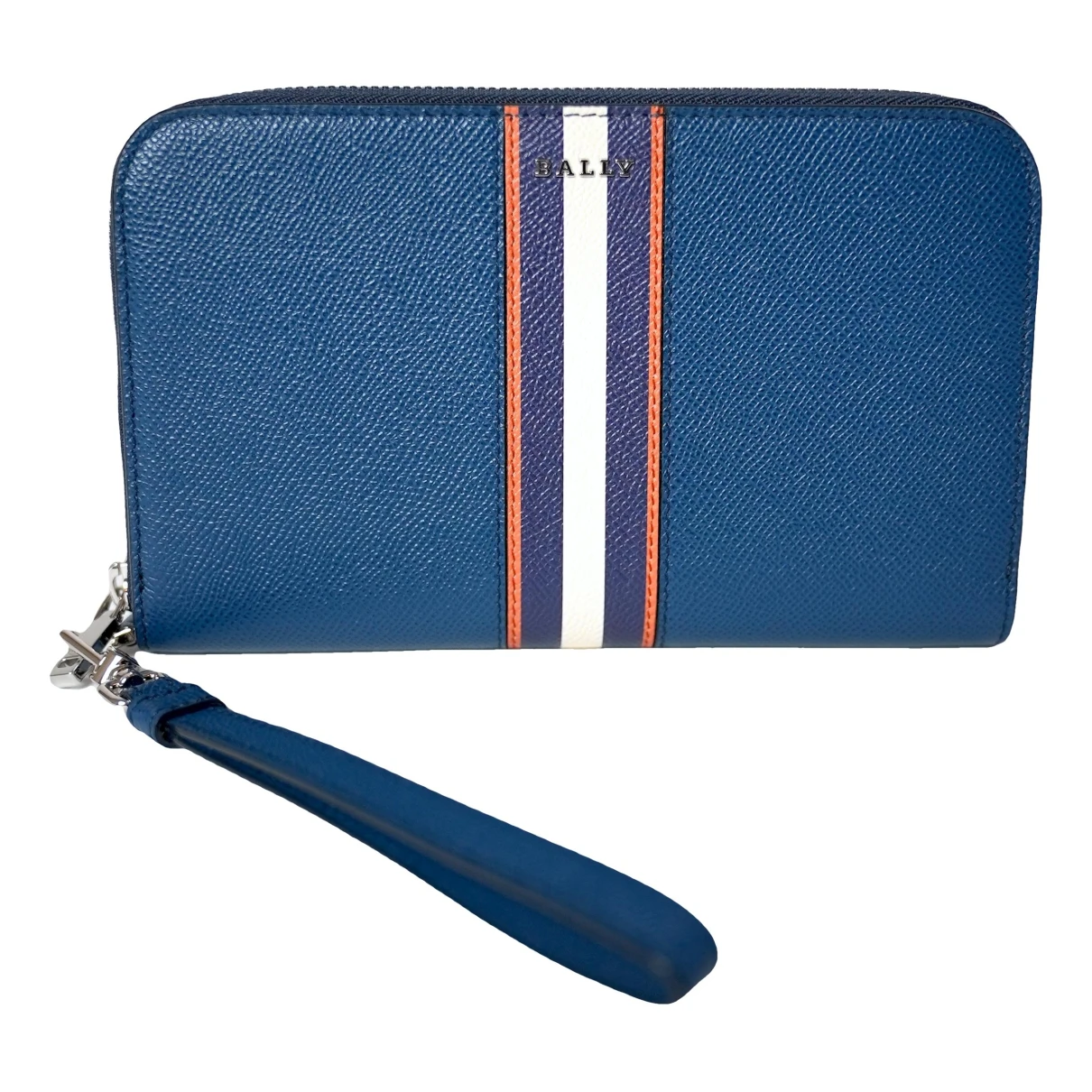 Pre-owned Bally Leather Clutch Bag In Blue