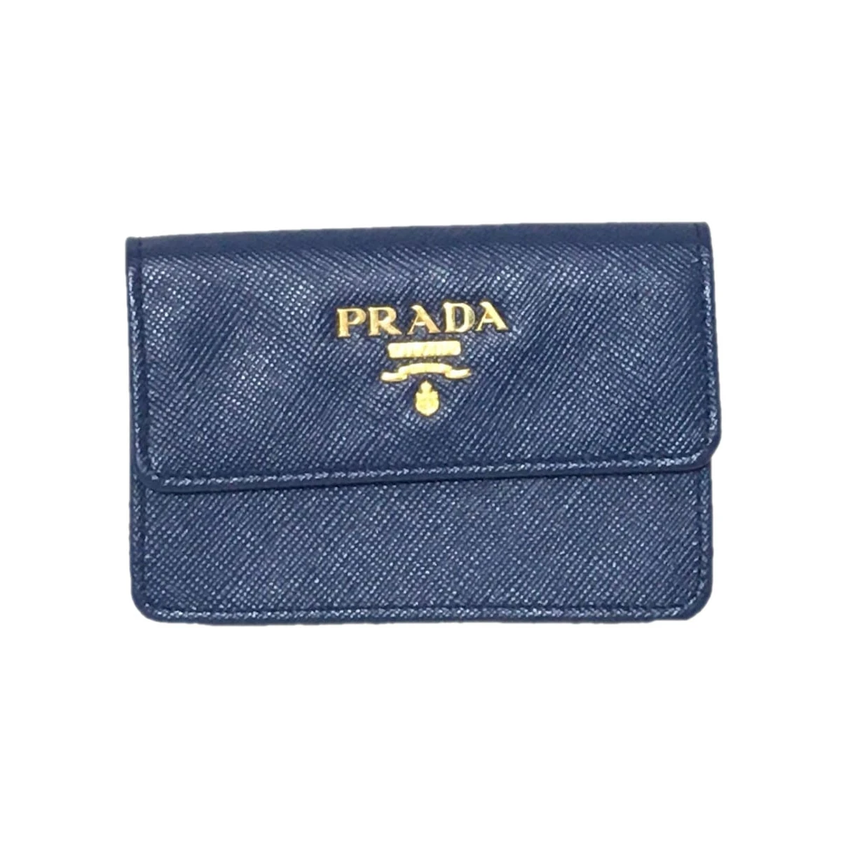 Pre-owned Prada Leather Purse In Navy