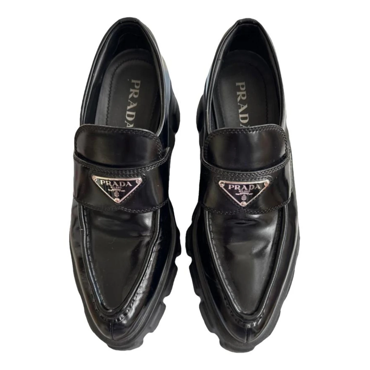 Pre-owned Prada Patent Leather Mules & Clogs In Black