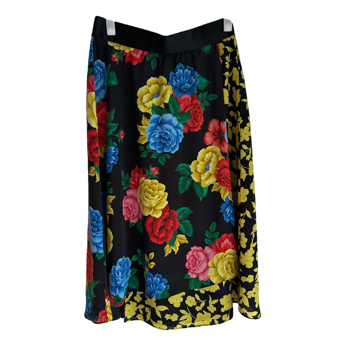 Pre-owned Alice And Olivia Silk Mid-length Skirt In Black