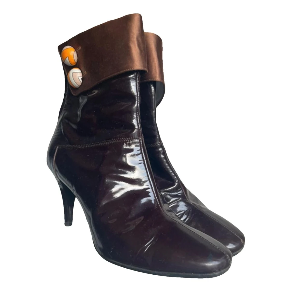 Pre-owned Emilio Pucci Leather Ankle Boots In Black