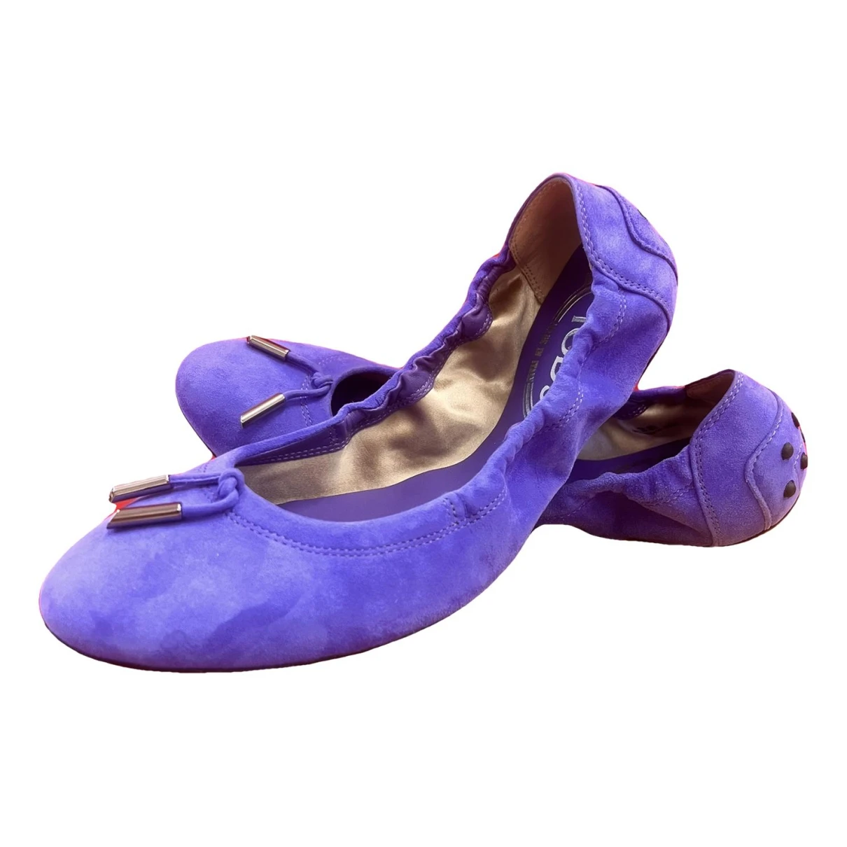 Pre-owned Tod's Ballet Flats In Purple