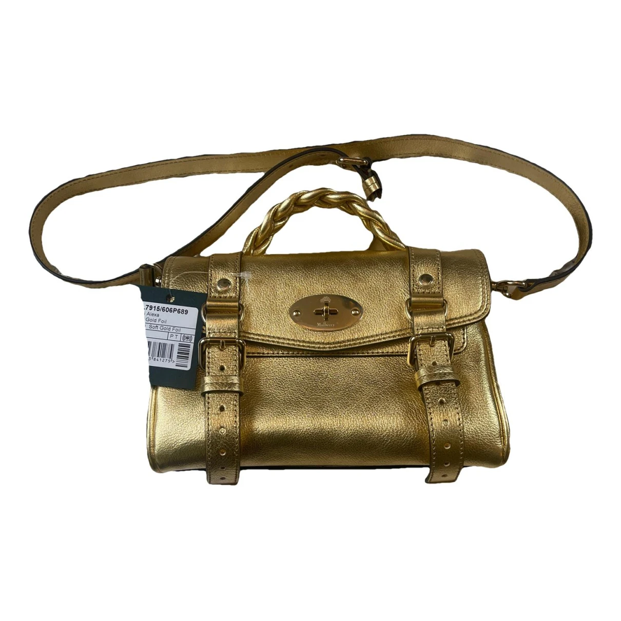 Pre-owned Mulberry Alexa Leather Handbag In Gold