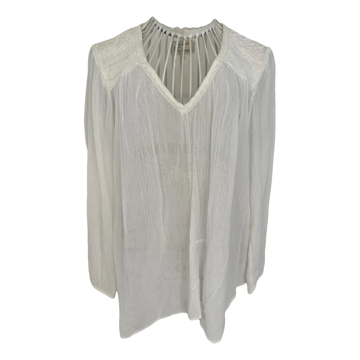 Pre-owned Current Elliott Blouse In White