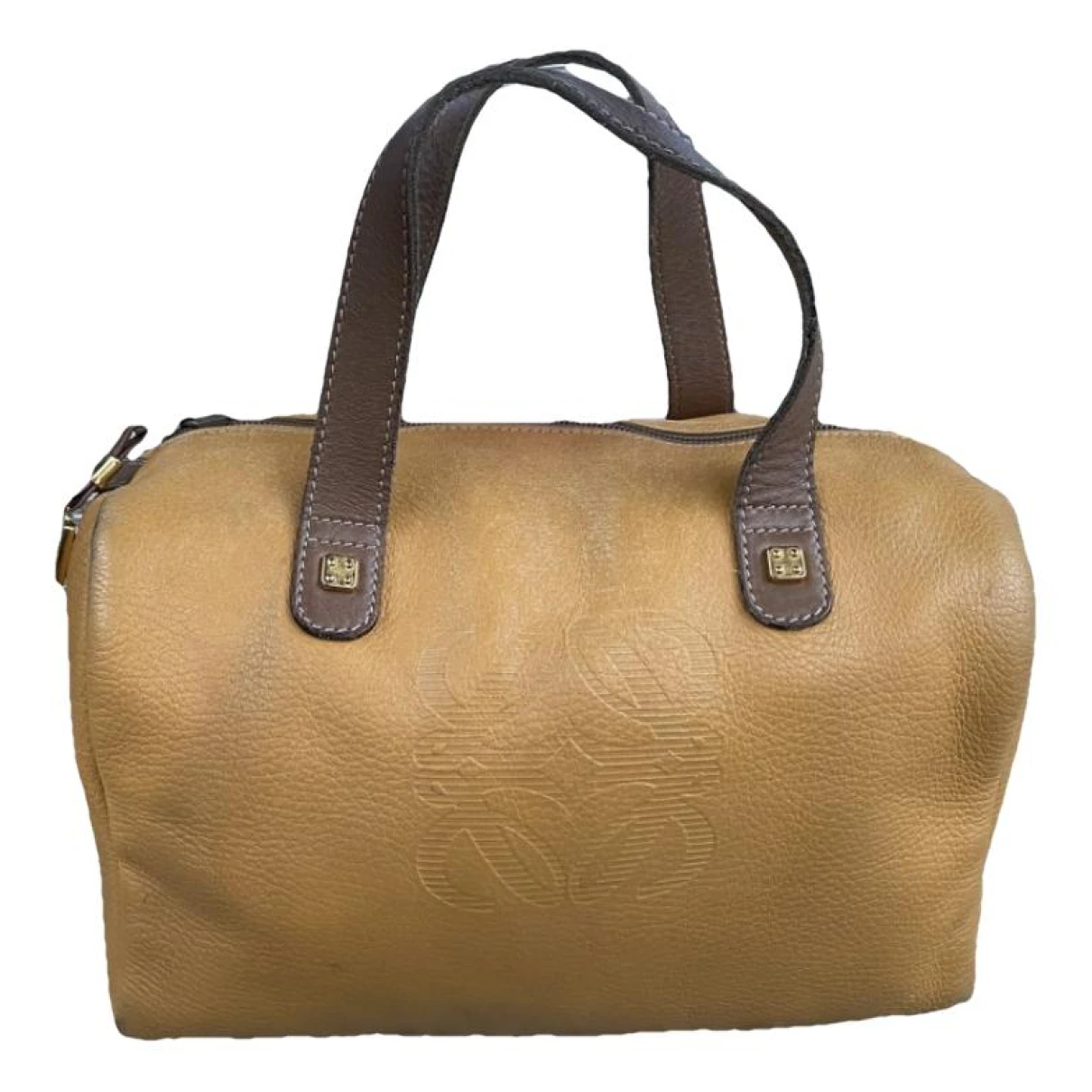 Pre-owned Loewe Amazona Leather Handbag In Camel