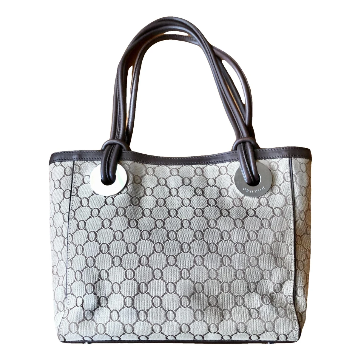 Pre-owned Oroton Cloth Tote In Beige