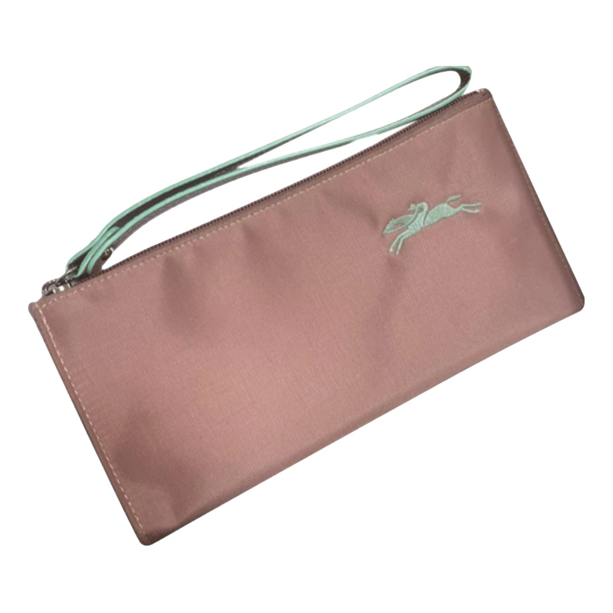 Pre-owned Longchamp Cloth Wallet In Pink