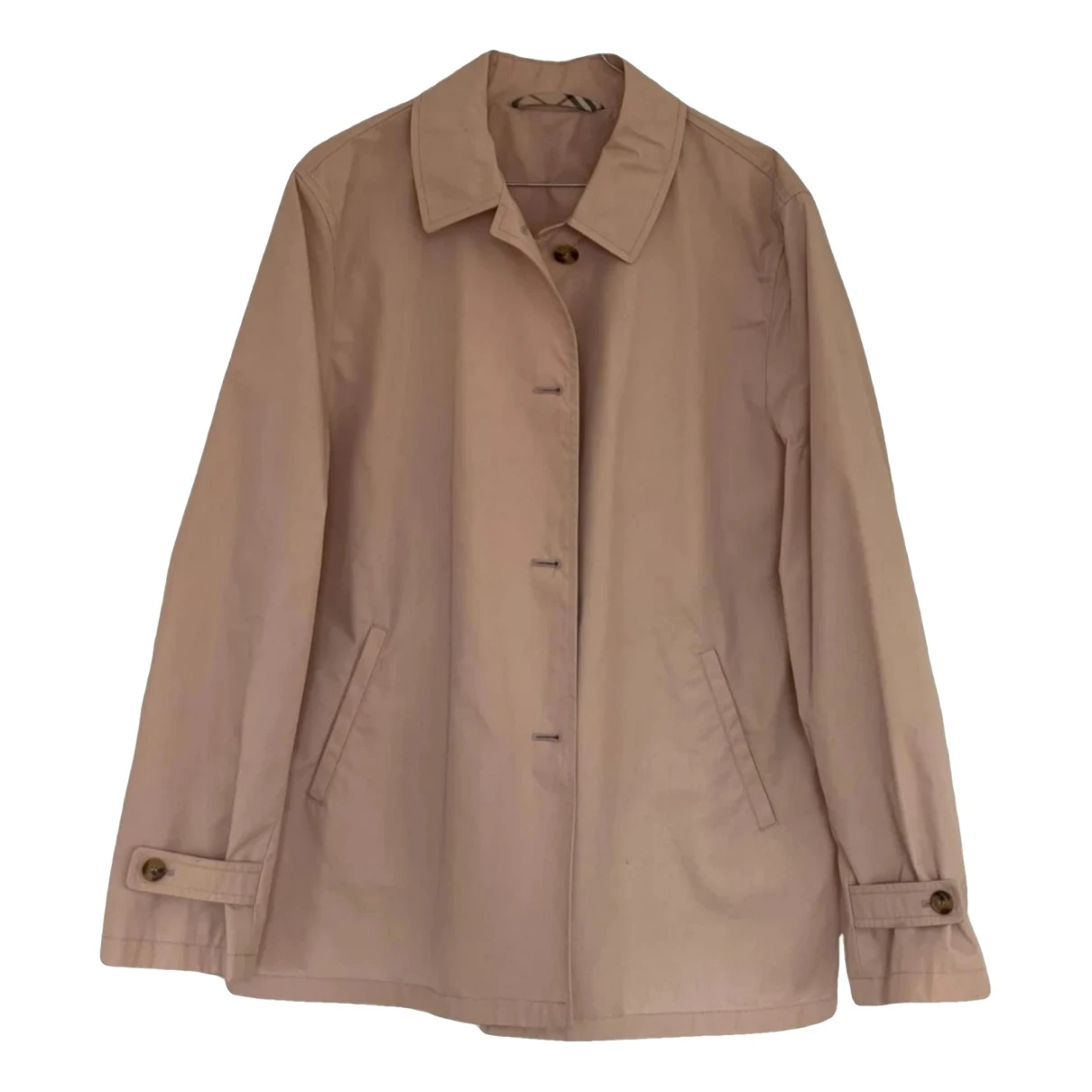 Pre-owned Burberry Camden Trench Coat In Pink