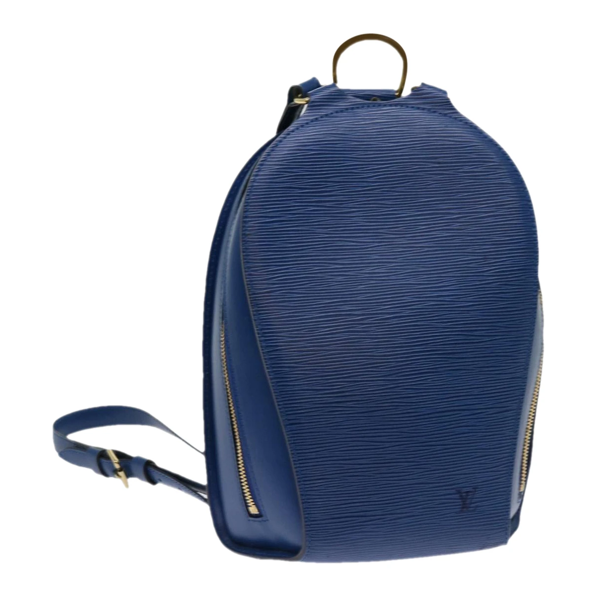 Pre-owned Louis Vuitton Leather Backpack In Blue