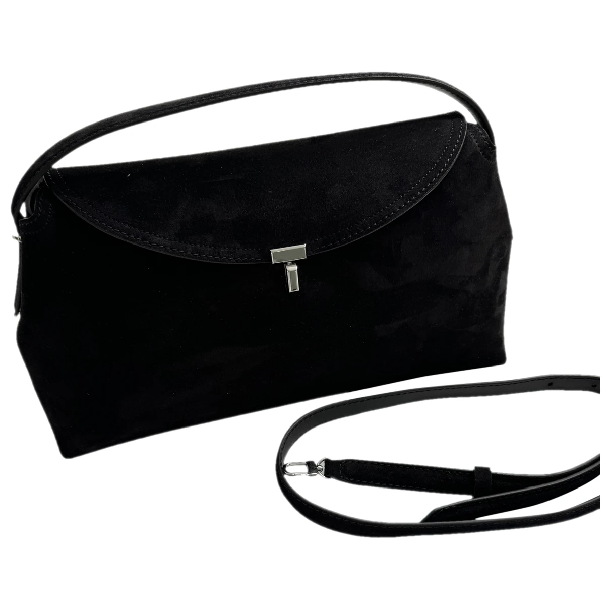 Pre-owned Totême T-lock Handbag In Black