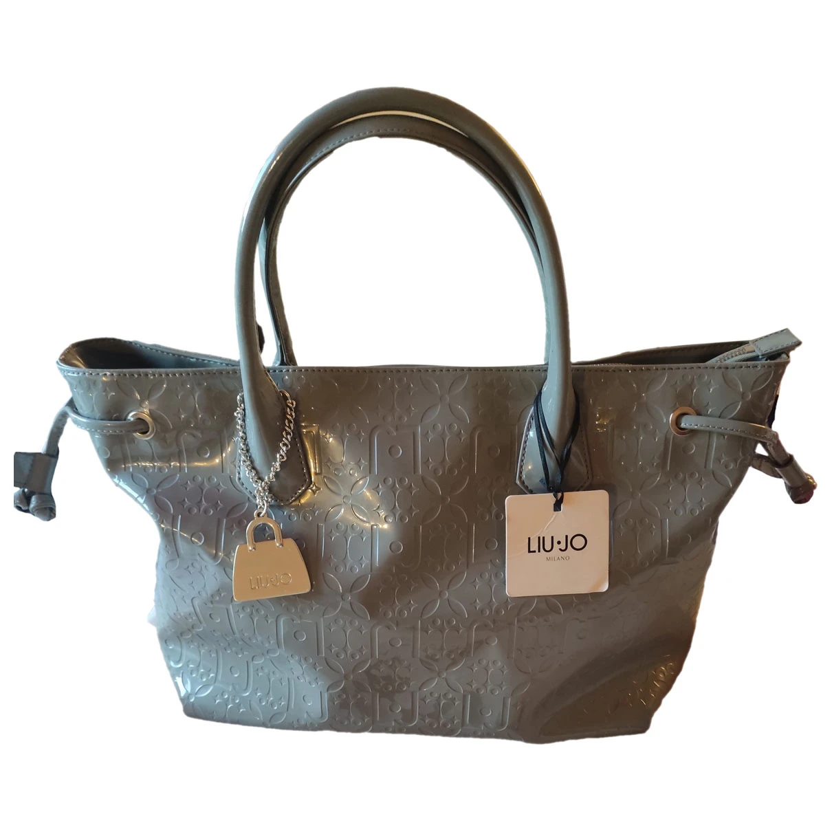 Pre-owned Liujo Vegan Leather Handbag In Grey