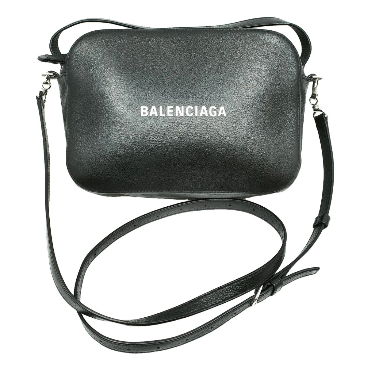 Pre-owned Balenciaga Everyday Leather Crossbody Bag In Black