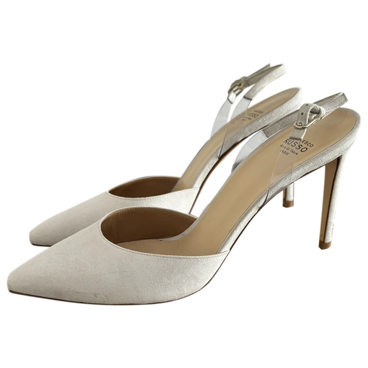 Pre-owned Francesco Russo Leather Heels In White