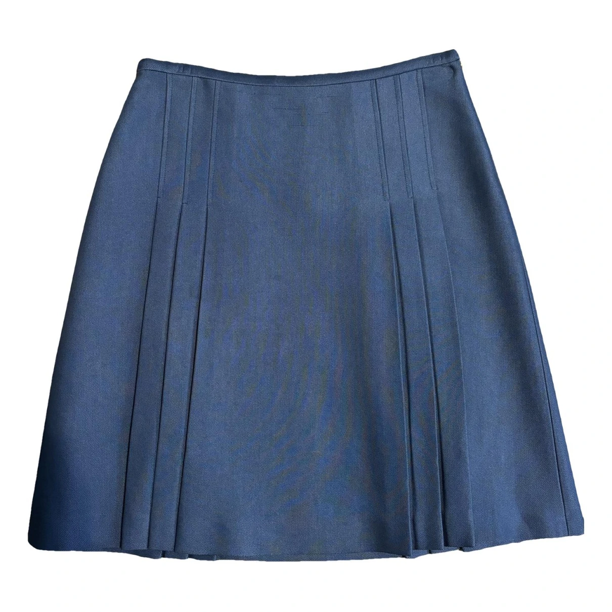 Pre-owned Rochas Wool Mid-length Skirt In Blue