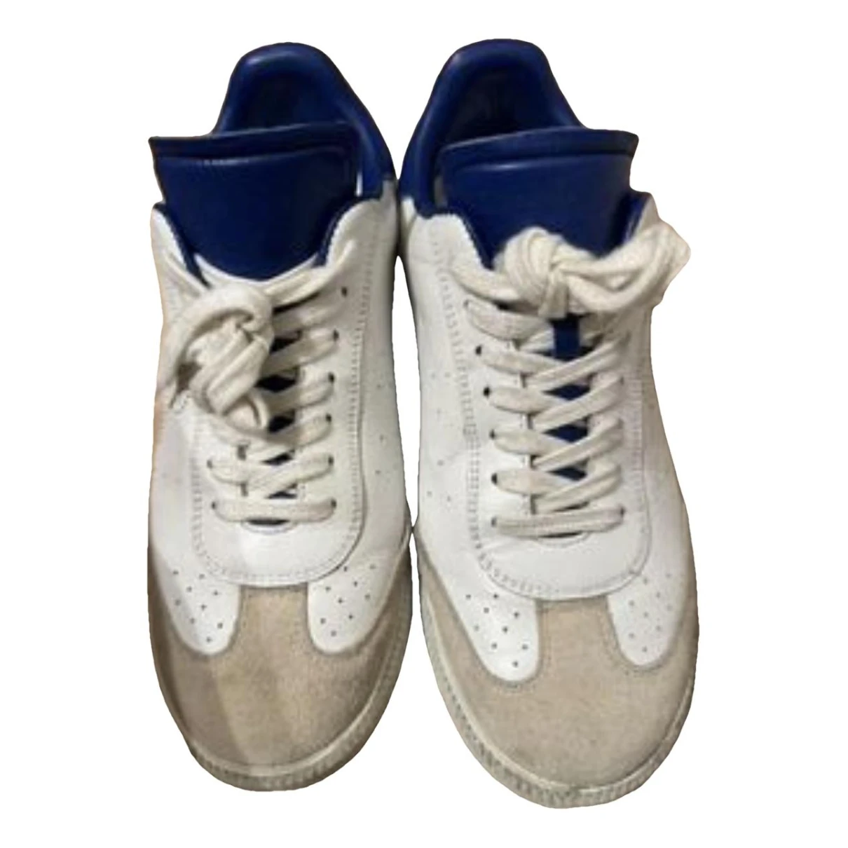 Pre-owned Isabel Marant Bryce Leather Trainers In White