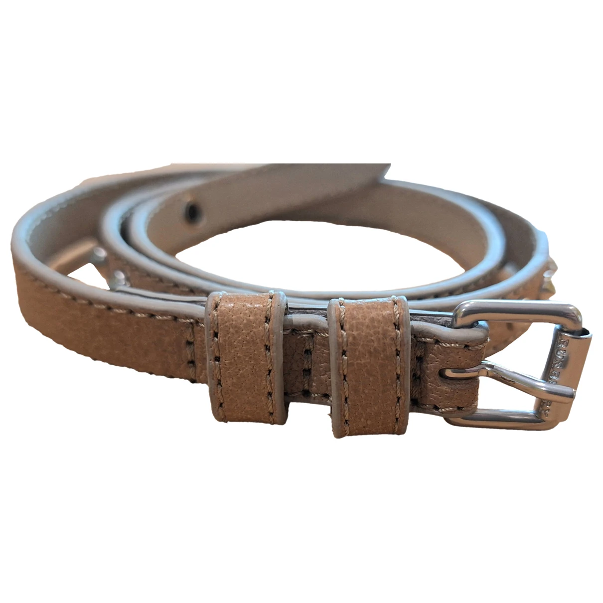 Pre-owned Burberry Leather Belt In Camel