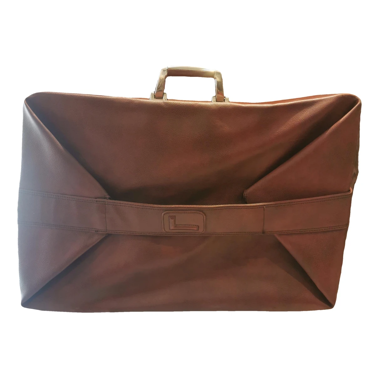 Pre-owned Lancel Leather Travel Bag In Brown