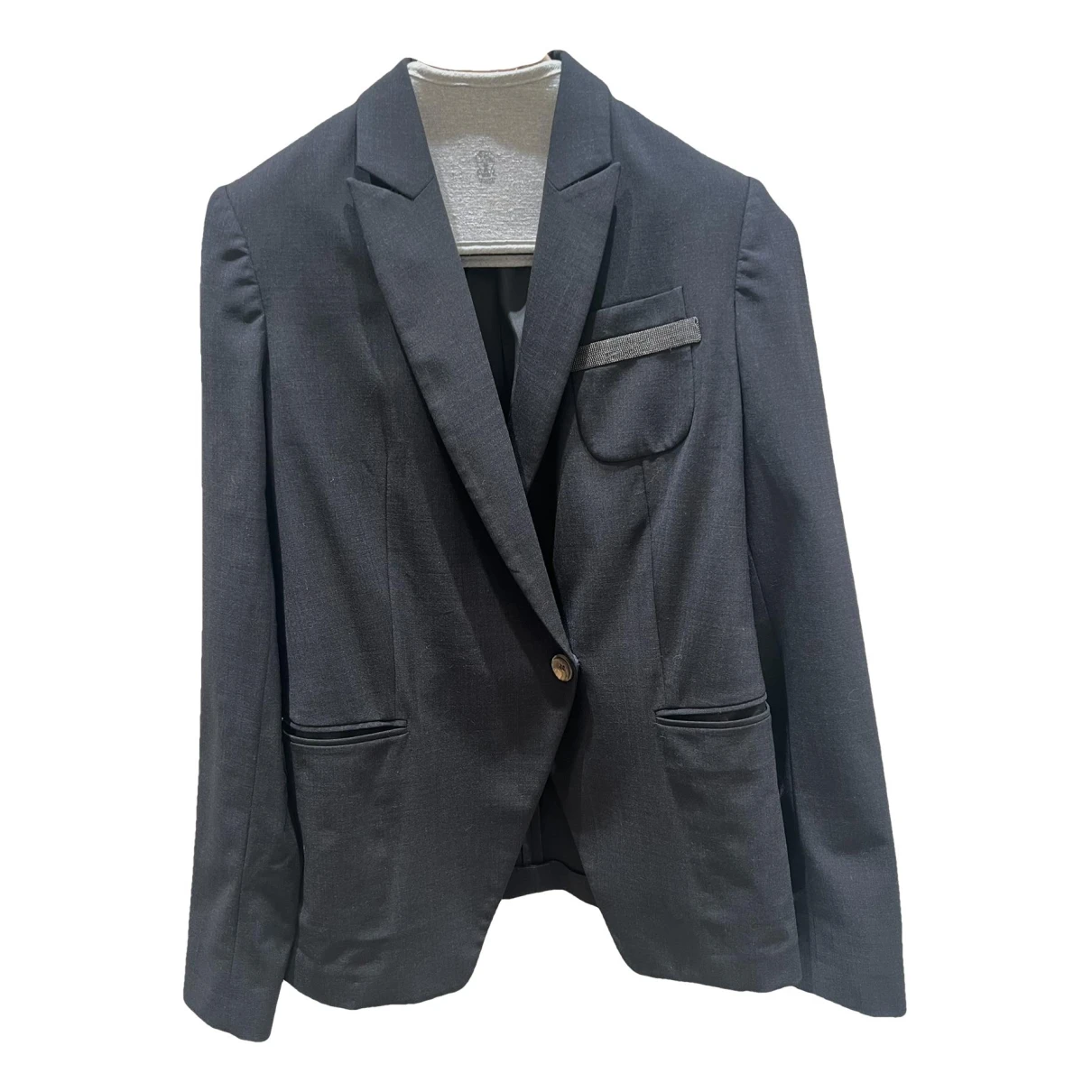Pre-owned Brunello Cucinelli Wool Blazer In Grey