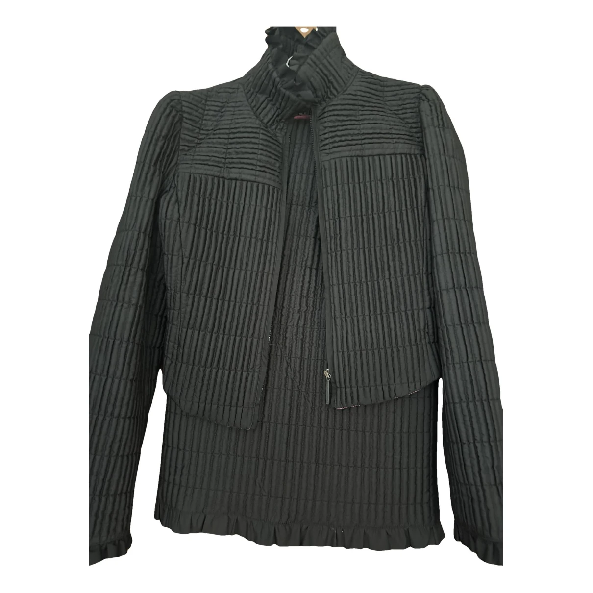 Pre-owned Fendi Silk Suit Jacket In Black