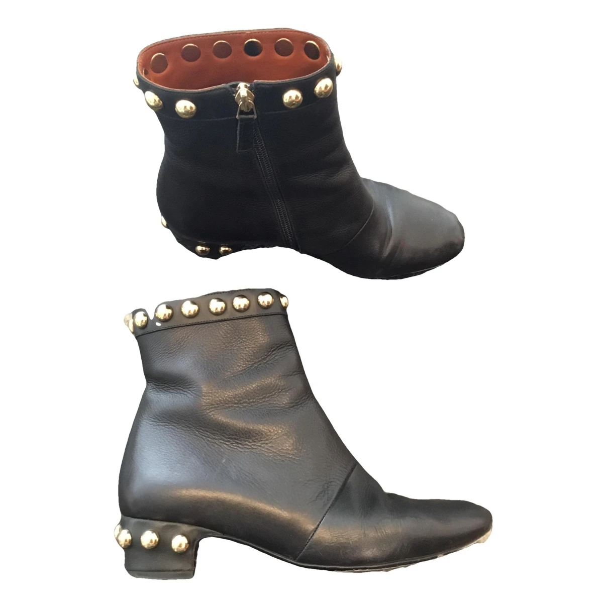 Pre-owned Michel Vivien Leather Boots In Black
