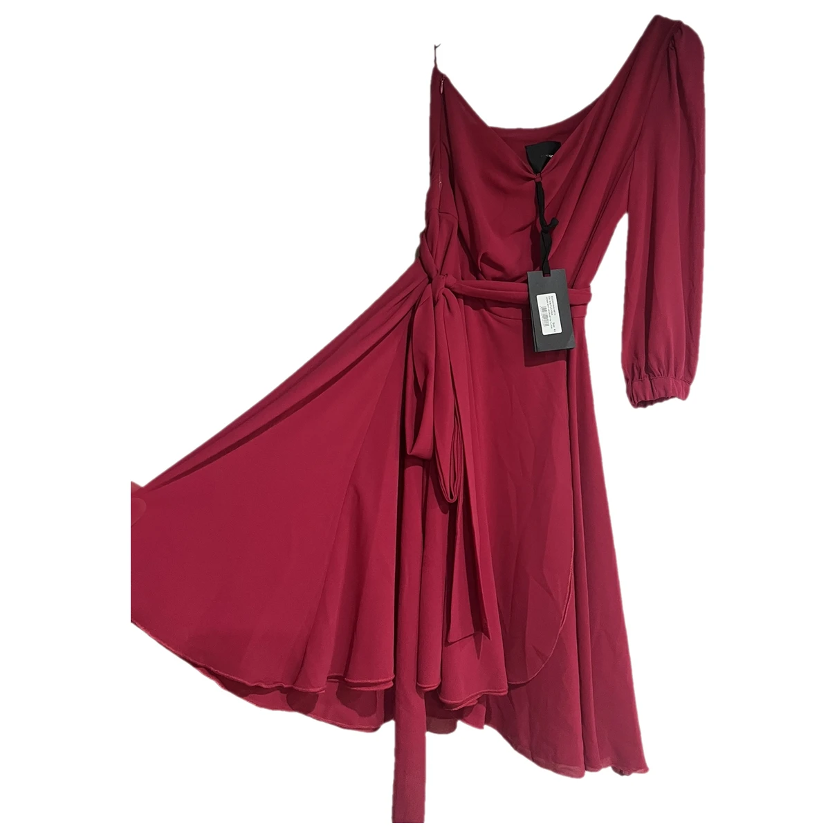 Pre-owned Pinko Silk Mid-length Dress In Red