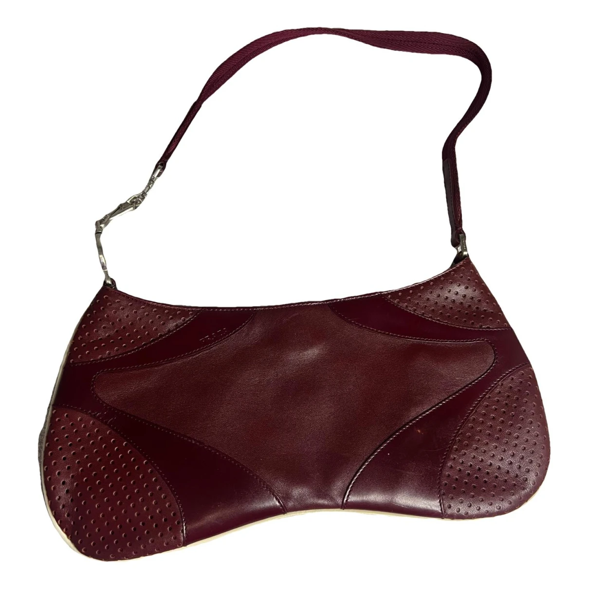 Pre-owned Prada Re-edition 2000 Leather Handbag In Burgundy