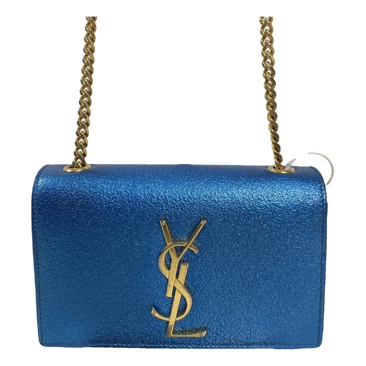 Pre-owned Saint Laurent Kate Monogramme Leather Crossbody Bag In Blue