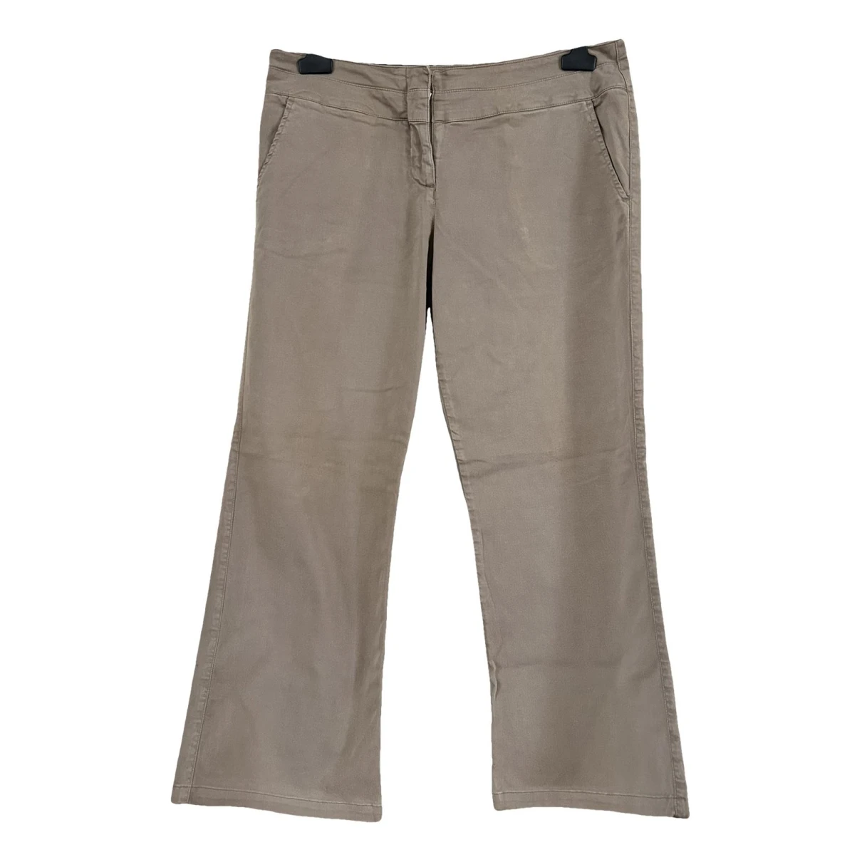 Pre-owned Marina Rinaldi Straight Pants In Beige