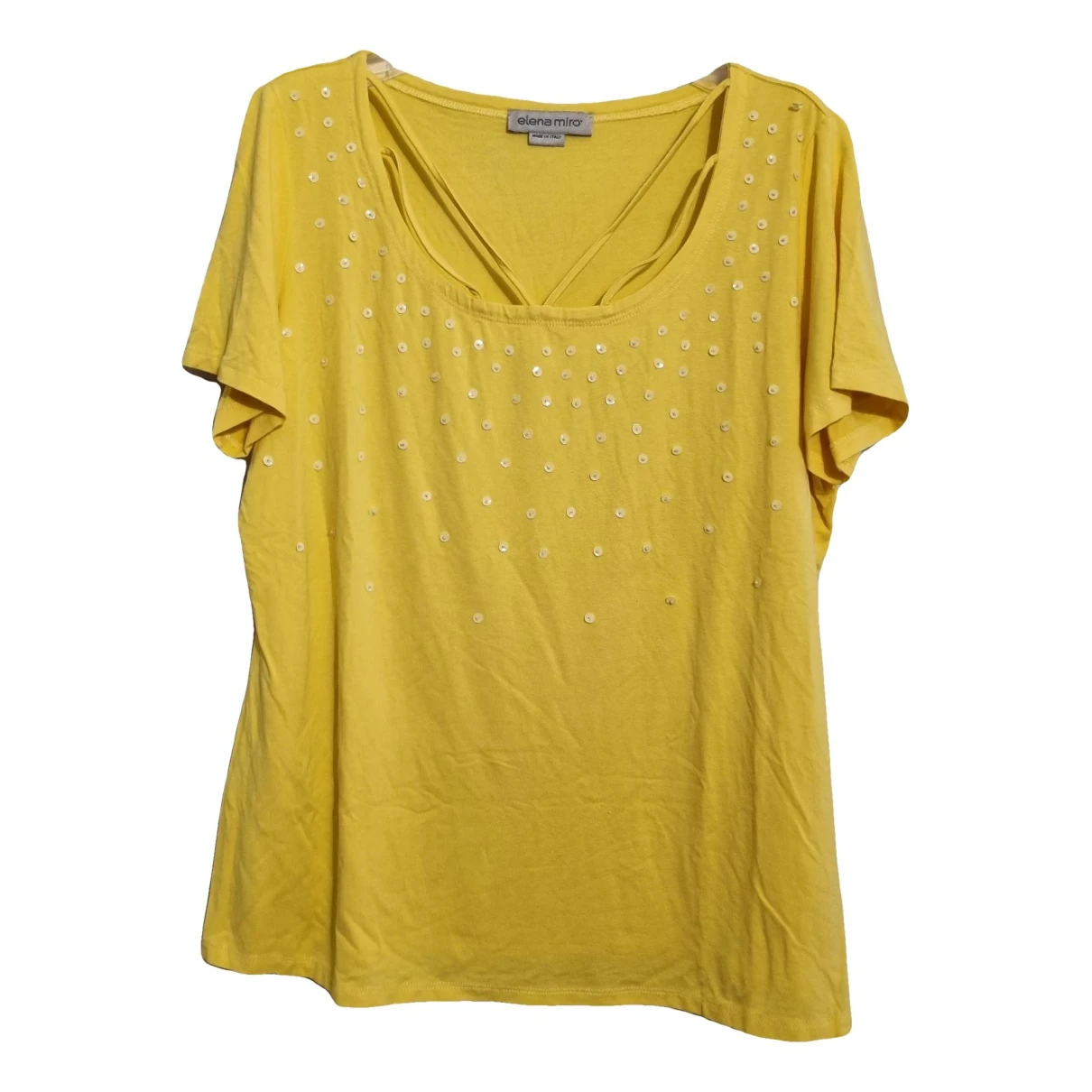 Pre-owned Elena Miro' T-shirt In Yellow