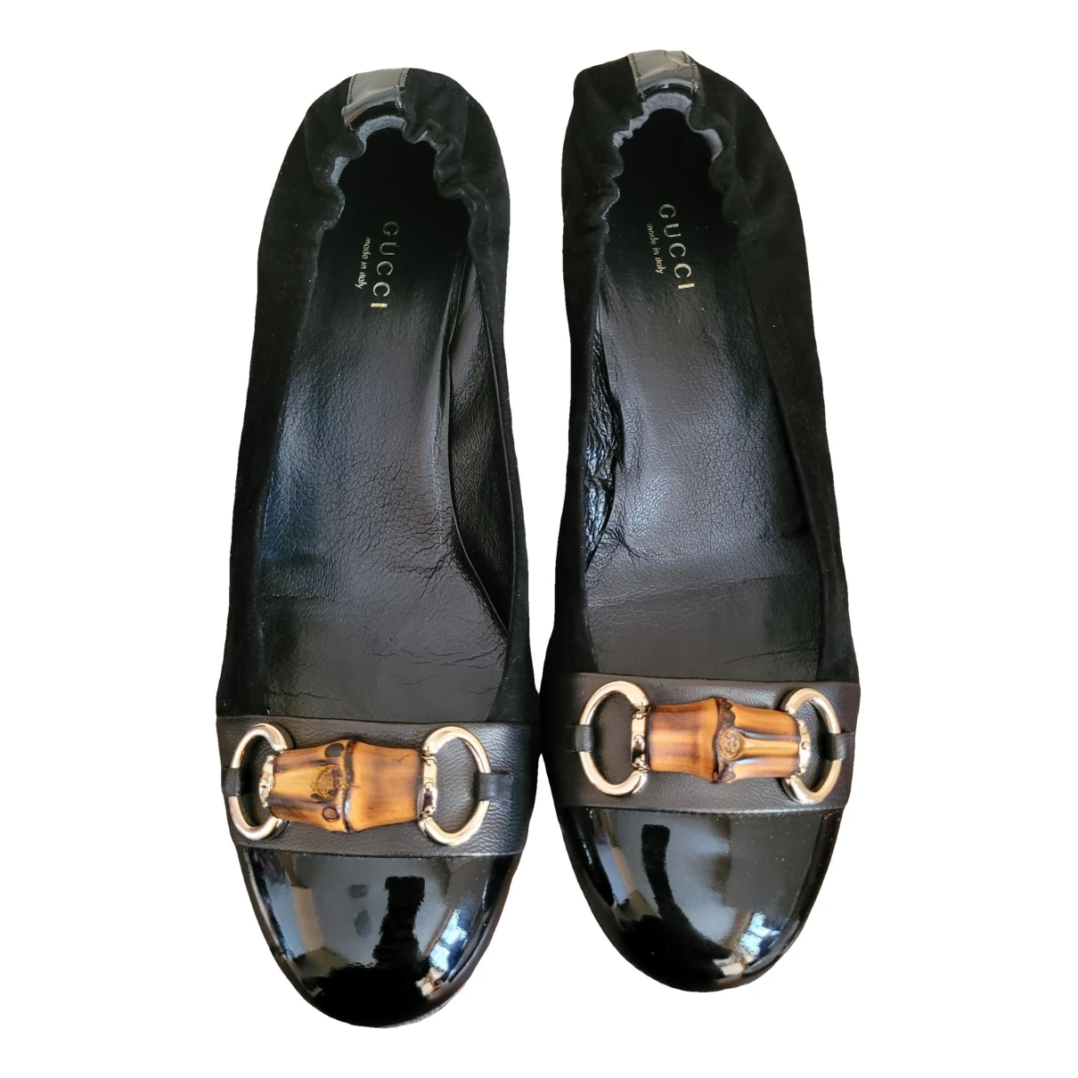 Pre-owned Gucci Ballet Flats In Black