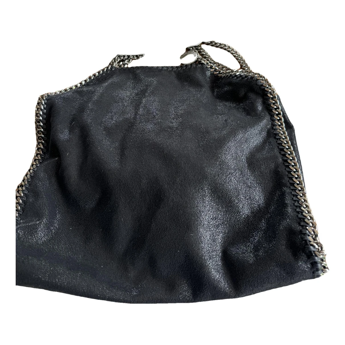Pre-owned Stella Mccartney Falabella Vegan Leather Handbag In Black