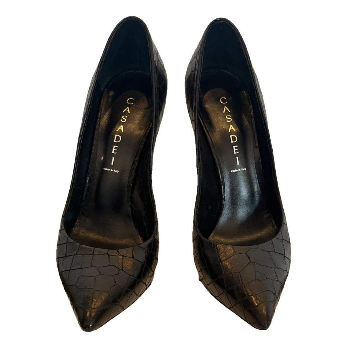 Pre-owned Casadei Leather Heels In Black