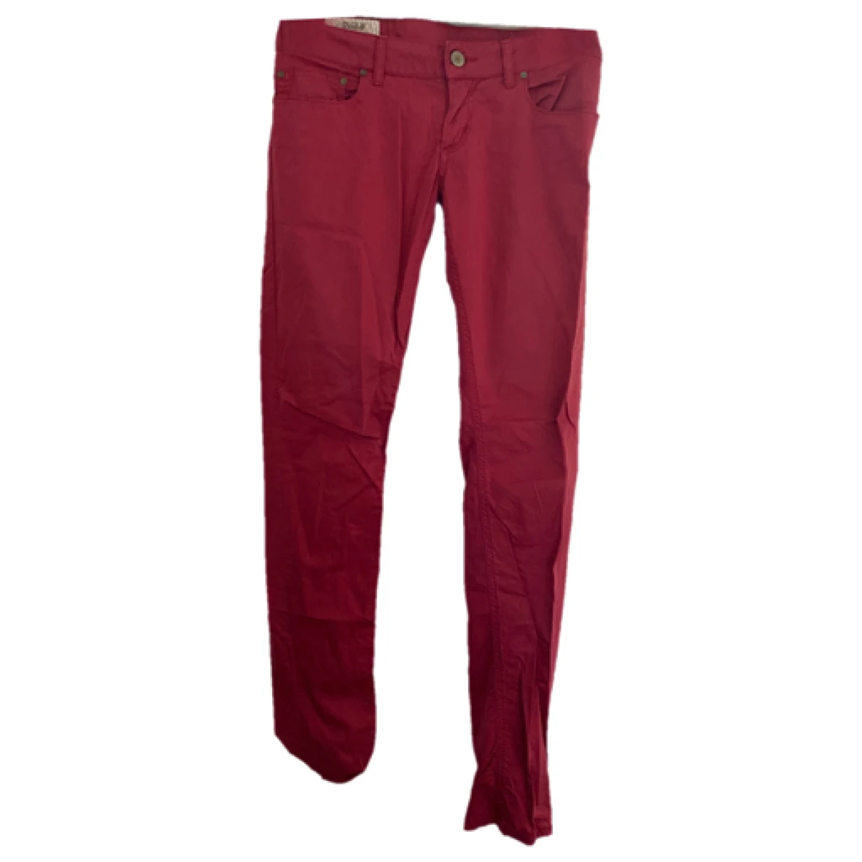 Pre-owned Dondup Slim Pants In Red