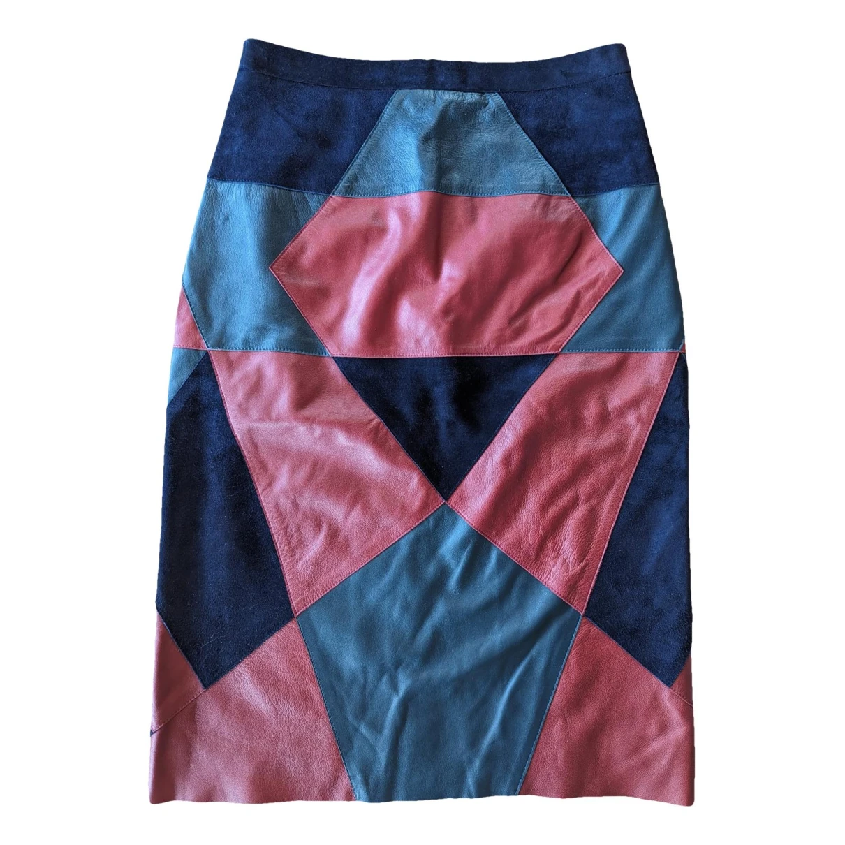 Pre-owned Derek Lam Leather Mid-length Skirt In Multicolour