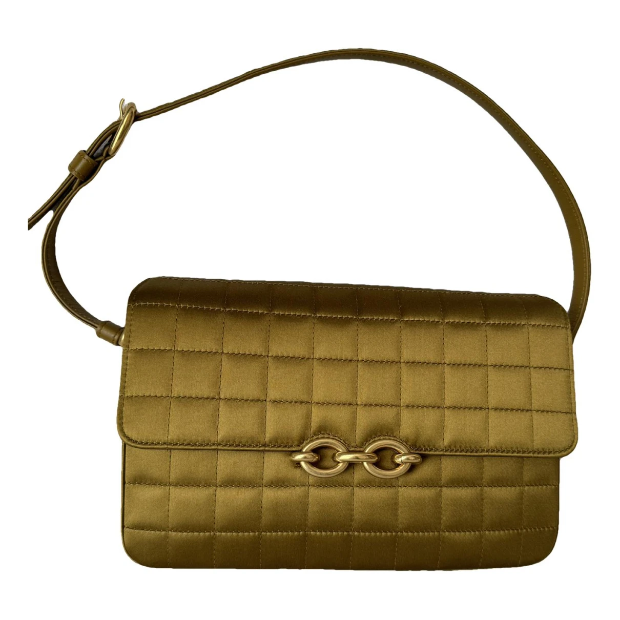 Pre-owned Saint Laurent Le Maillon Cloth Handbag In Gold