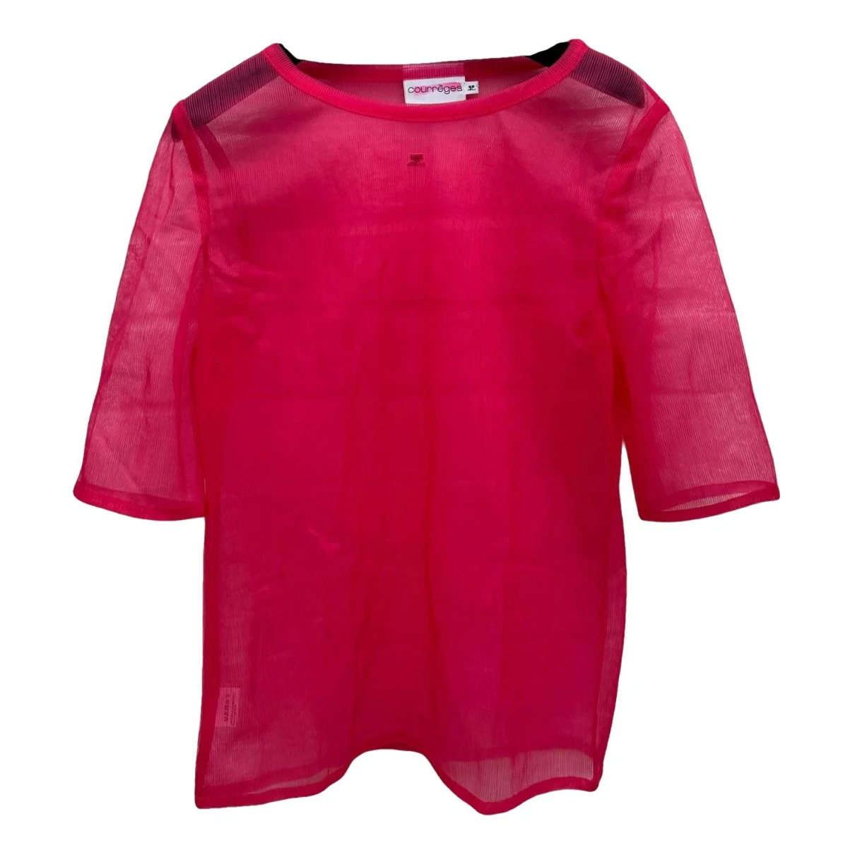 Pre-owned Courrèges T-shirt In Pink