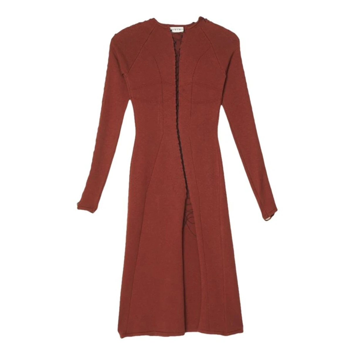 Pre-owned Miista Mid-length Dress In Red