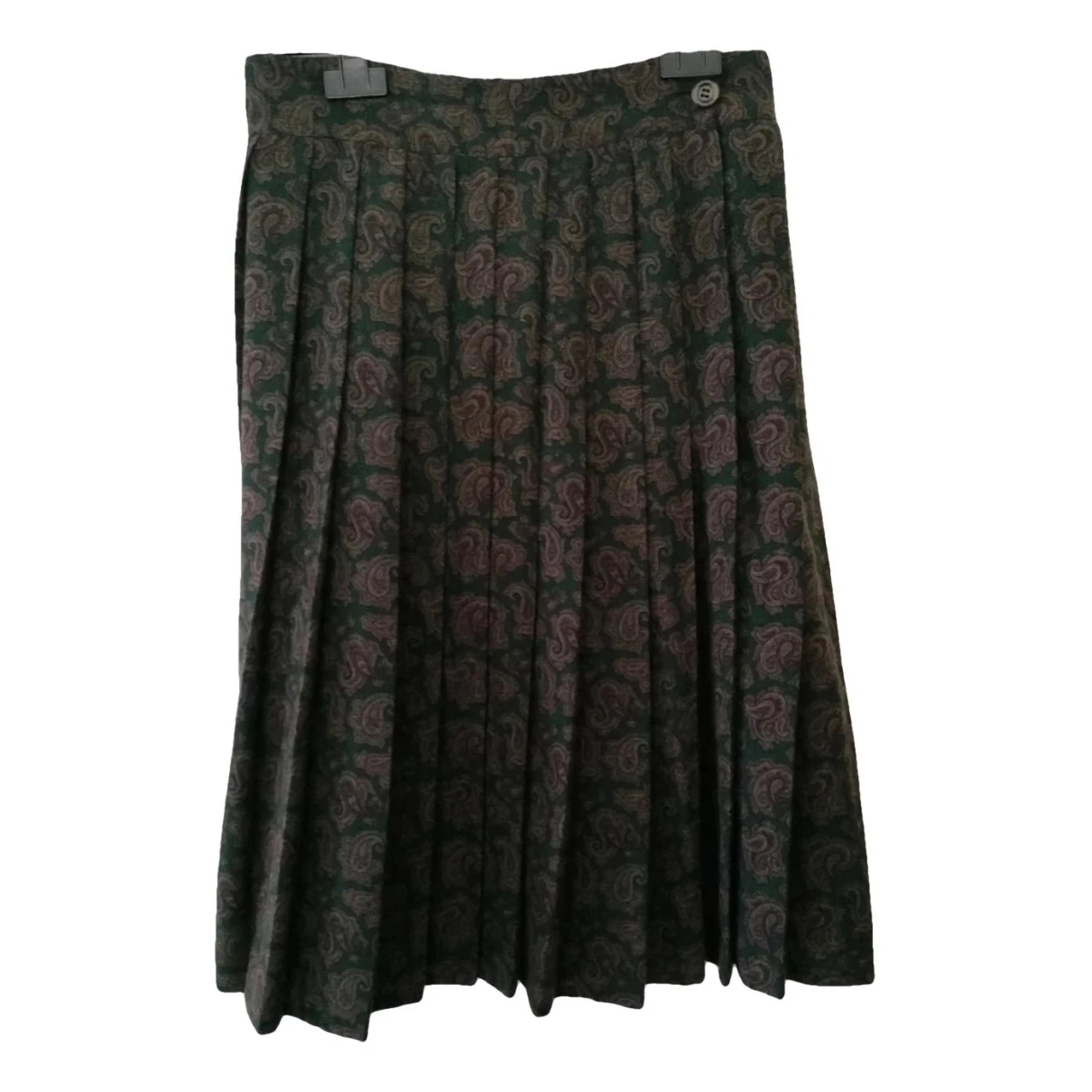 Pre-owned Etro Wool Mid-length Skirt In Green