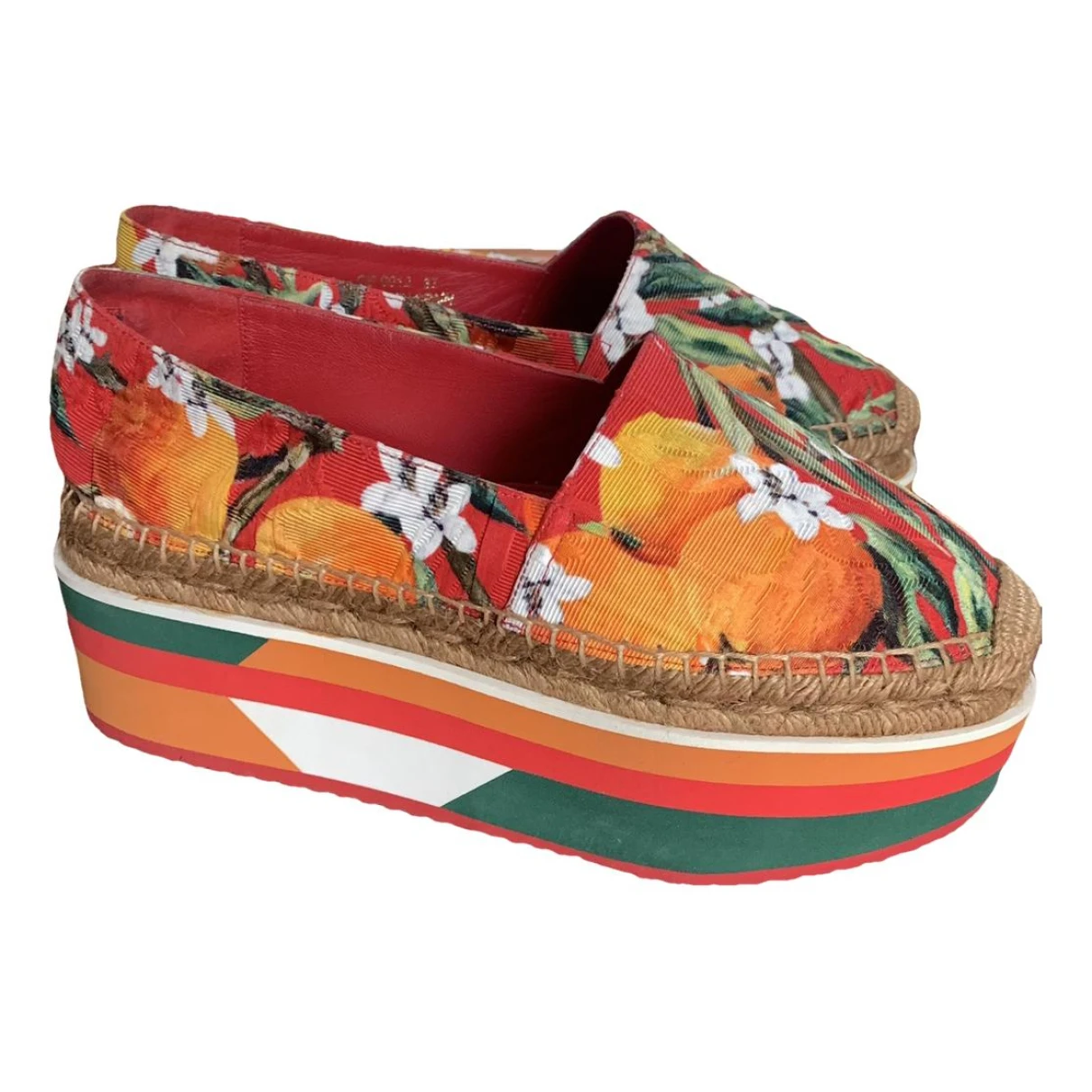 Pre-owned Dolce & Gabbana Leather Espadrilles In Multicolour