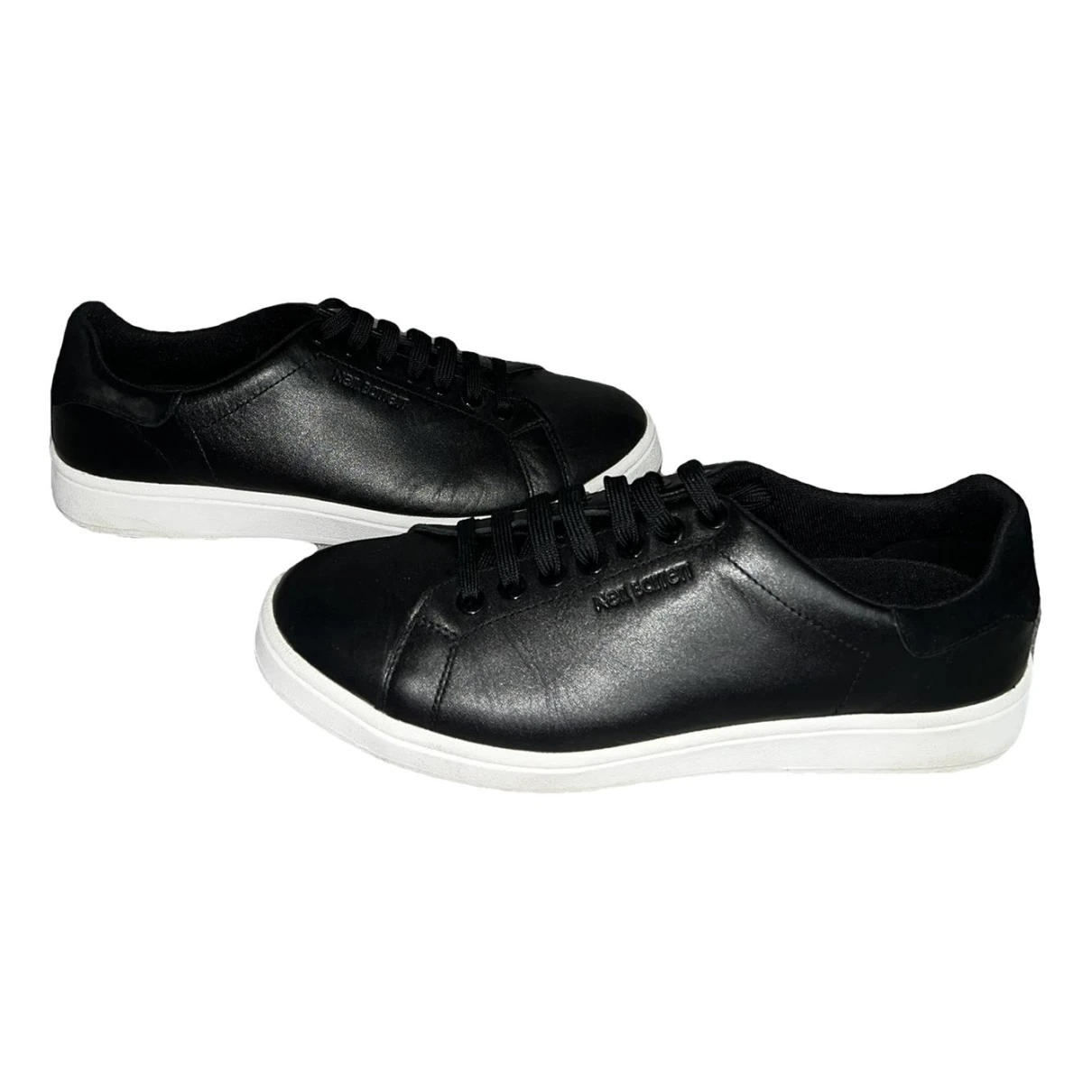 Pre-owned Neil Barrett Leather Low Trainers In Black